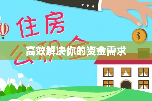 城市高效解决你的资金需求