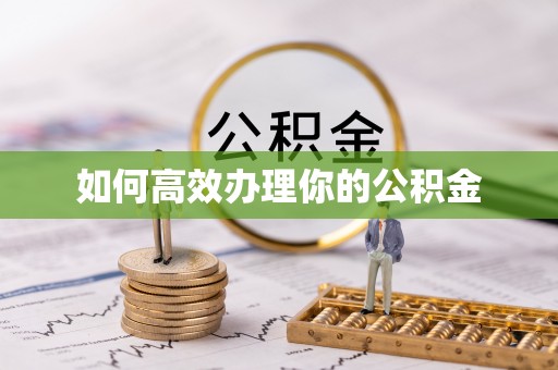 城市如何高效办理你的公积金