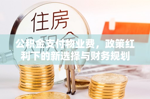 城市公积金支付物业费，政策红利下的新选择与财务规划