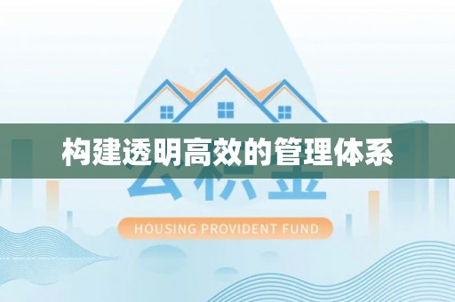 城市构建透明高效的管理体系