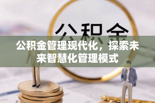 城市公积金管理现代化，探索未来智慧化管理模式