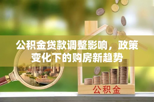 城市公积金贷款调整影响，政策变化下的购房新趋势