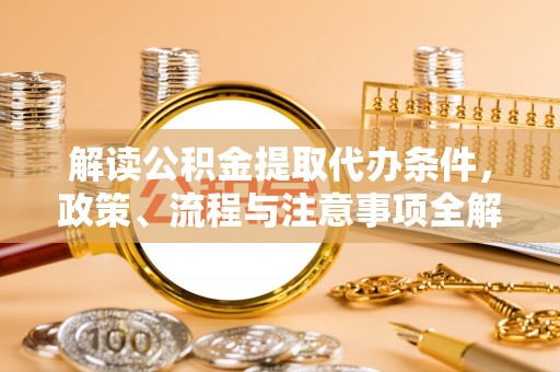城市解读公积金提取代办条件，政策、流程与注意事项全解析