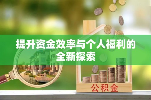 城市提升资金效率与个人福利的全新探索