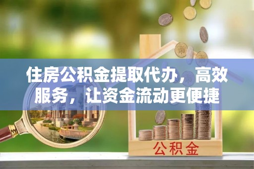 城市住房公积金提取代办，高效服务，让资金流动更便捷