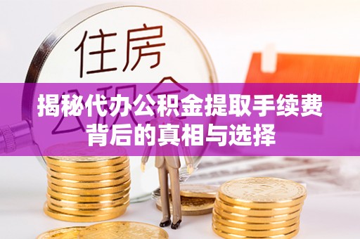 城市揭秘代办公积金提取手续费背后的真相与选择