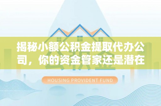 城市揭秘小额公积金提取代办公司，你的资金管家还是潜在陷阱？
