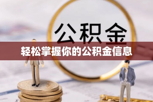 城市轻松掌握你的公积金信息