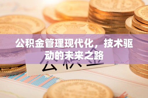 城市公积金管理现代化，技术驱动的未来之路